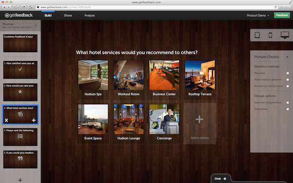 Survey Creation - Screenshot A