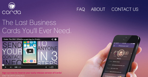 corda landing page