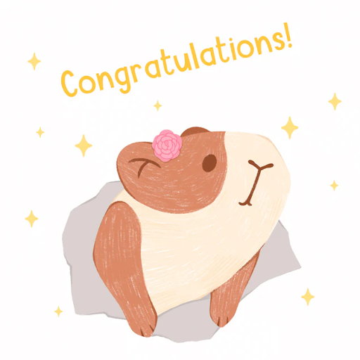 hampster personalized cards congrats