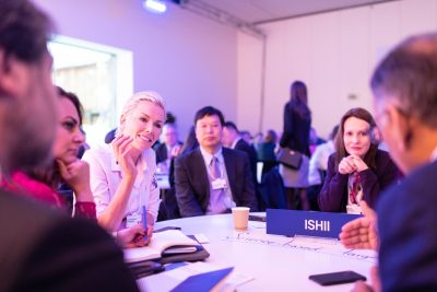 people at a networking event, referral business