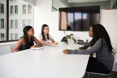 people conducting an interview