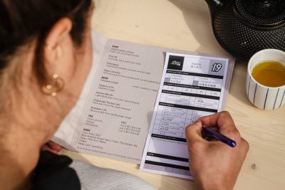 filling out a business license